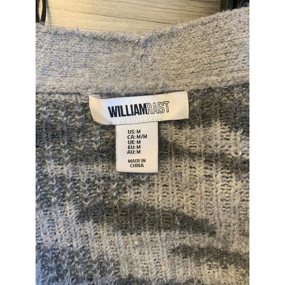 William Rast Women's Camouflage Open Front Cardigan Sweater Gray Size M - Picture 3 of 5